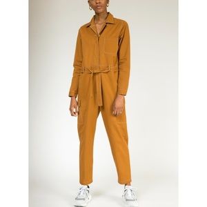 Belted Cargo Flightsuit - Pecan
